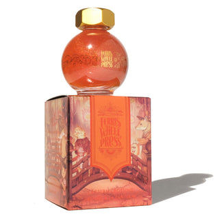 Lantern Crossing | 20ml Ink | Ferris Wheel Press with round glass bottle and orange textured ink
