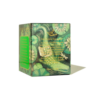 Lores of the Loch | 20ml Ink | Ferris Wheel Press packaging with green floral and reptile design
