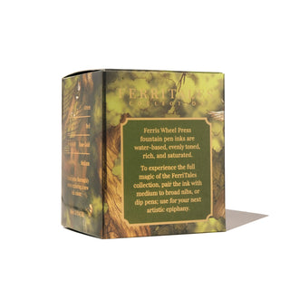 Lost in the Leaves | 20ml Ink | Ferris Wheel Press green and brown ink box with detailed design text