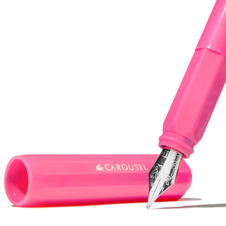 The Carousel Fountain Pen - Malibu  Blush | Ferris Wheel Press with stainless steel nib on white background