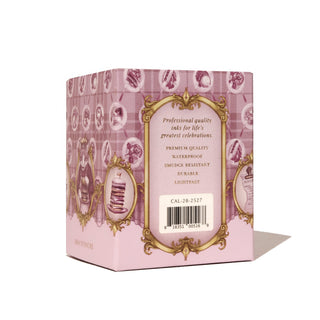 Decorative pink packaging for 28ml Calligraphy Ink - Tailored Taffeta by Ferris Wheel Press