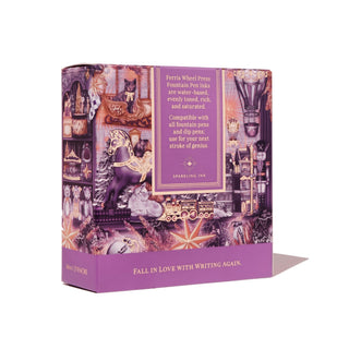 Mulberry Majesty | 38ml Ink | Ferris Wheel Press packaging with whimsical purple and gold carousel illustrations
