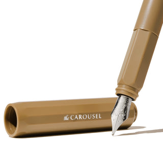 The Carousel Fountain Pen - Oinking Embers | Ferris Wheel Press with silver nib detail and brown cap