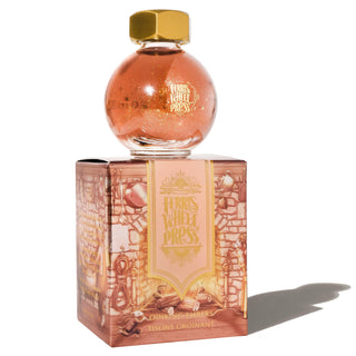 Oinking Embers Fountain Pen Inks - 20ml Bottled with round glass bottle and gold cap by Ferris Wheel Press