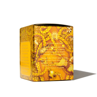 Plaited Gold Tress Fountain Pen Inks - 20ml Bottled | Ferris Wheel Press decorative gold rope design box angled view