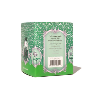 28ml Calligraphy Ink - Parkside Stroll | Ferris Wheel Press green decorative box with floral design and label