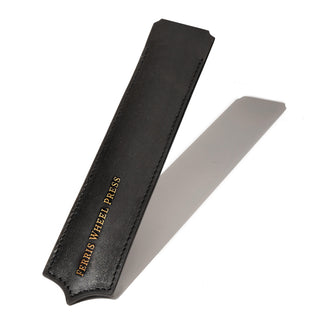 2025 Limited Edition | The Joule Fountain Pen - Blue Revelry | Ferris Wheel Press leather pen sleeve with gold logo