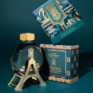 38ml Ink Carriage - Gold Polished Edition | Ferris Wheel Press with decorative packaging and elegant gold stand