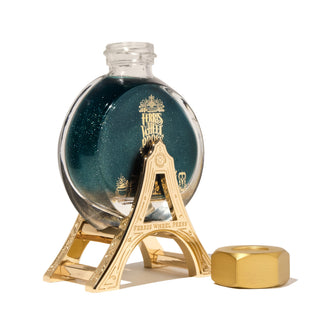 38ml Ink Carriage - Gold Polished Edition | Ferris Wheel Press with round ink bottle and detailed stand