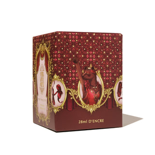 28ml Calligraphy Ink - Port Pirouette | Ferris Wheel Press decorative red and gold vintage-style box packaging