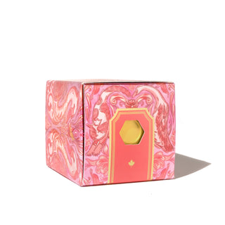 Radiant Rosewing Fountain Pen Inks - 20ml Bottled | Ferris Wheel Press pink marbled packaging with hexagonal window