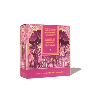 Elegant pink packaging of The Sherry Sonata | 38ml Ink | Ferris Wheel Press with detailed Victorian-style illustration