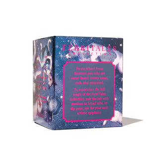 Starlit Stories | 85ml Ink | Ferris Wheel Press packaging with celestial blue and pink artistic design