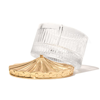 The Carousel Inkwell™ - Sunset Gold | Ferris Wheel Press with textured glass body and detailed gold lid