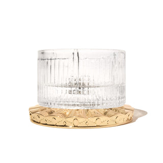 The Carousel Inkwell™ - Sunset Gold by Ferris Wheel Press glass inkwell with textured gold base detail