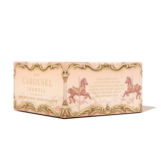 The Carousel Inkwell™ - Sunset Gold | Ferris Wheel Press box with vintage carousel horse design and gold detailing