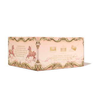 The Carousel Inkwell™ - Sunset Gold | Ferris Wheel Press box with vintage carousel horse illustrations