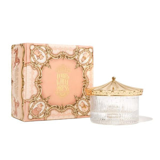 The Carousel Inkwell™ - Sunset Gold | Ferris Wheel Press with ribbed glass and ornate gold lid beside decorative box