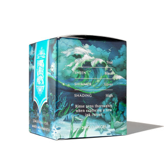Tumultuous Tides Fountain Pen Inks - 20ml Bottled with ocean wave artwork by Ferris Wheel Press