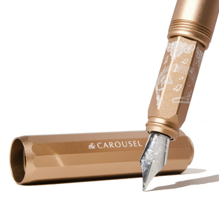 Limited Edition | Terracotta Canyon Fountain Pen | Ferris Wheel Press with detailed music note design nib