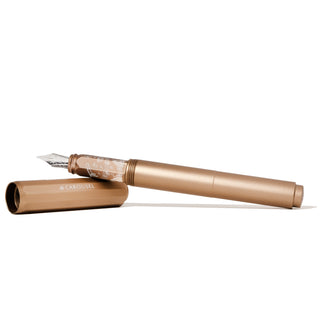 Limited Edition | Terracotta Canyon Fountain Pen | Ferris Wheel Press with metallic bronze finish and detailed nib design