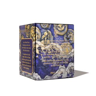 Tides of Midas 85ml Ink Ferris Wheel Press box with intricate gold and purple oceanic design and texture