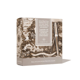 Wayfinders Slate | 38ml Ink | Ferris Wheel Press packaging with vintage map design and fountain pen image