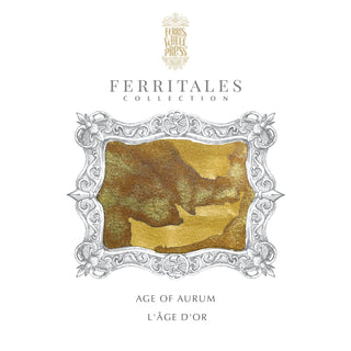 Age of Aurum Fountain Pen Inks - 20ml Bottled with shimmering gold and bronze ink by Ferris Wheel Press