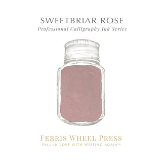 28ml Calligraphy Ink - Sweetbriar Rose by Ferris Wheel Press in muted dusty rose shade bottle