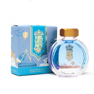 Blue Cotton Candy | 38ml Ink | Ferris Wheel Press in round glass bottle with gold cap and decorative box