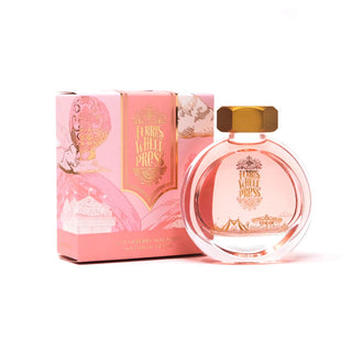 Strawberry Macaron 38ml Ink by Ferris Wheel Press in round clear glass bottle with gold cap and pink box