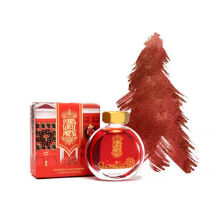 Wondrous Winterberry | 38ml Ink | Ferris Wheel Press in round glass bottle with red ink and gold cap