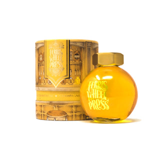 Sparkling Champagne | 85ml Ink | Ferris Wheel Press round amber bottle with gold cap and decorative box