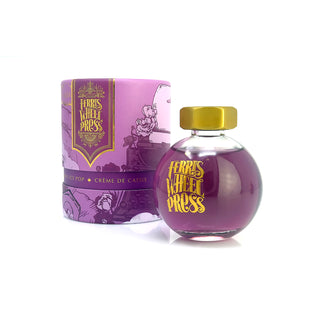 Grape Ice Pop | 85ml Ink | Ferris Wheel Press in round glass bottle with gold cap and purple packaging