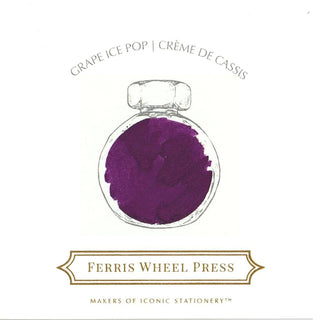 Grape Ice Pop | 38ml Ink | Ferris Wheel Press with deep purple ink swatch and elegant packaging design