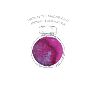 Midway the Magnificent | 38ml Ink | Ferris Wheel Press vivid purple ink with shimmering texture in round bottle