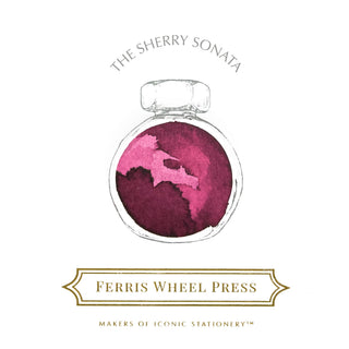 The Sherry Sonata | 38ml Ink | Ferris Wheel Press bottle with rich burgundy watercolor texture