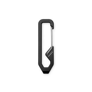 James The Holcombe Carabiner in black aluminum with spring-loaded latch by The James Brand