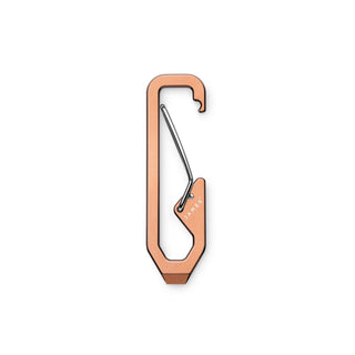 James The Holcombe Carabiner in copper tone with spring-loaded latch by The James Brand