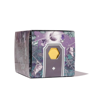 FerriTales Bestiary Series Phantom Mist Fountain Pen Inks - 85ml Bottled packaging with purple mystical forest design by Ferris Wheel Press