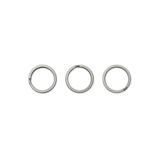 James Titanium Key Ring - 3 Pack showing flat split rings made from durable titanium alloy on white background