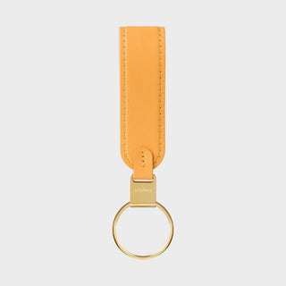 Orbitkey Loop Keychain in tan Nappa leather with gold stainless steel ring and metal connector