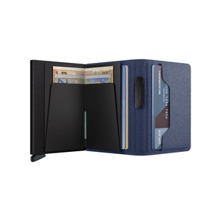 Secrid Bandwallet Liba non-leather wallet in blue with card slots and banknote holder by SECRID