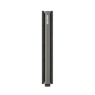 Secrid Slimwallet Carbon showing slim profile with carbon texture and metallic card protector edge