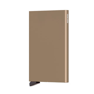 Secrid Cardprotector in bronze anodised aluminium with smooth finish and slim minimalist design
