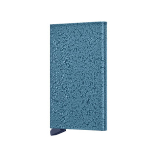 Secrid Cardprotector Hammerstone in textured blue anodised aluminium with sleek pull tab design