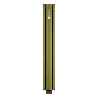 Secrid Slimwallet Crisple in olive green with European cowhide leather and slim profile from SECRID