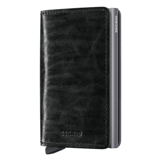 Secrid Slimwallet Dutch Martin black European cowhide leather wallet with metal card protector edge