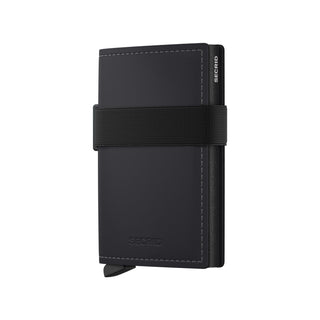 Secrid Bandwallet Matte (leather) wallet in black cowhide with elastic band and embossed SECRID logo