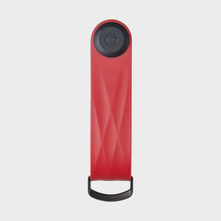 Orbitkey Active Key Organizer in red TPU with textured surface and black stainless steel hardware